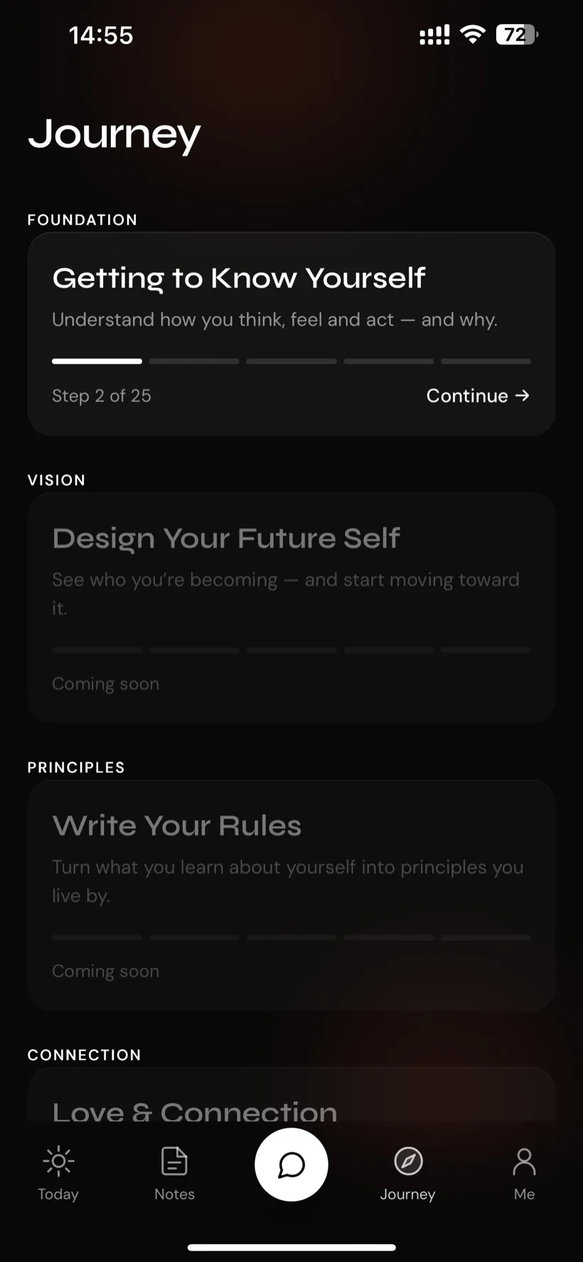 Journey — self-discovery path