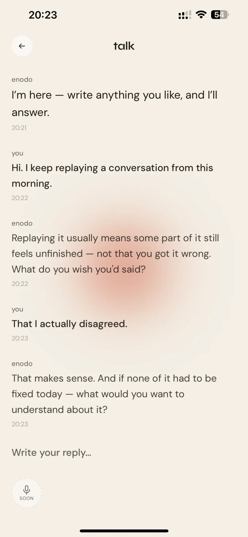 Talk — think out loud